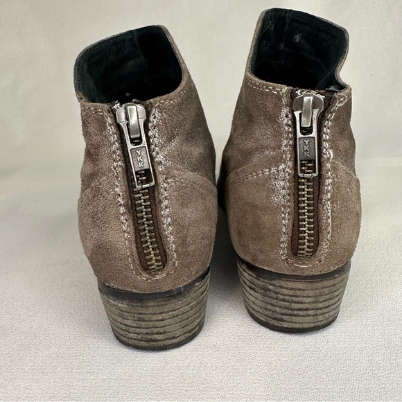 Seychelles Rockabilly Brown Metallic Suede Distressed Ankle Bootie 6.5 - Picture 8 of 12